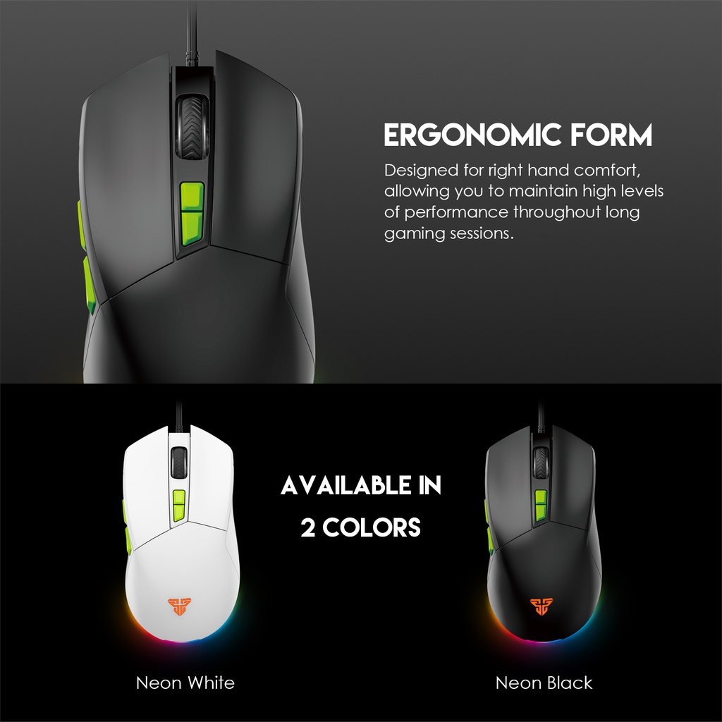 Fantech VX6 PHANTOM II Gaming Mouse – Optical Sensor 7,200 DPI (Black)