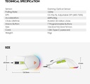 Fantech VX6 PHANTOM II Gaming Mouse – Optical Sensor 7,200 DPI (white)