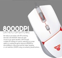 FANTECH CRYPTO VX7 Gaming Mouse  | Optical Sensor 8,000 DPI | 6 Programmable Buttons | 10 Million Clicks Lifetime | SOFTWARE SUPPORT White