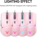 Fantech VX6 PHANTOM II Gaming Mouse – Optical Sensor 7,200 DPI (Pink)