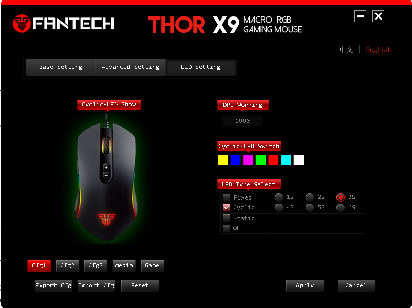 Click to open expanded view Fantech Programmable USB Gaming Mouse For PC and Laptop - X9 THOR Chroma Black