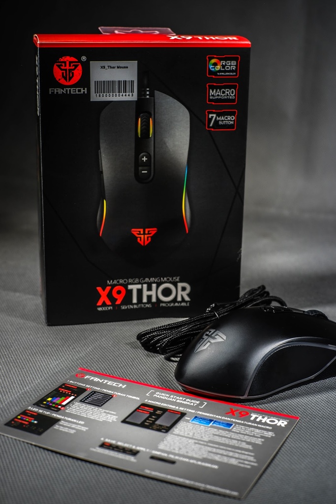Click to open expanded view Fantech Programmable USB Gaming Mouse For PC and Laptop - X9 THOR Chroma Black