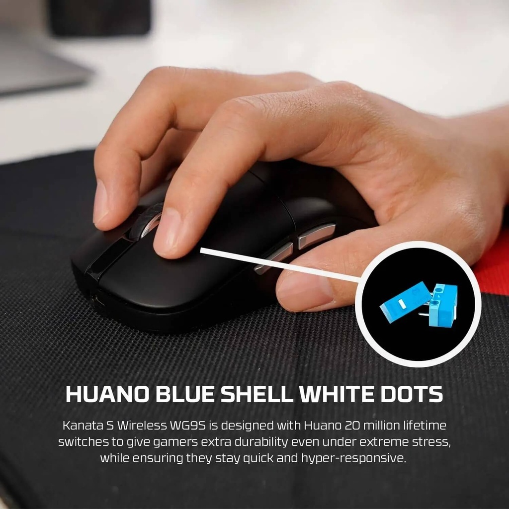 Fantech KANATA S WG9/WG9S | Wireless Gaming Mouse Black-red-yellow