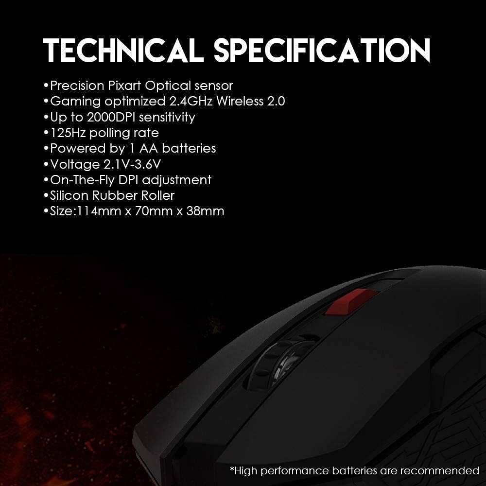 Fantech Raigor Ii Wg10 Gaming Mouse in Black-red-Grey