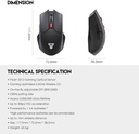 Fantech RAIGOR II WG11 WIRELESS 2.4GHZ PRO-GAMING MOUSE in Black- white
