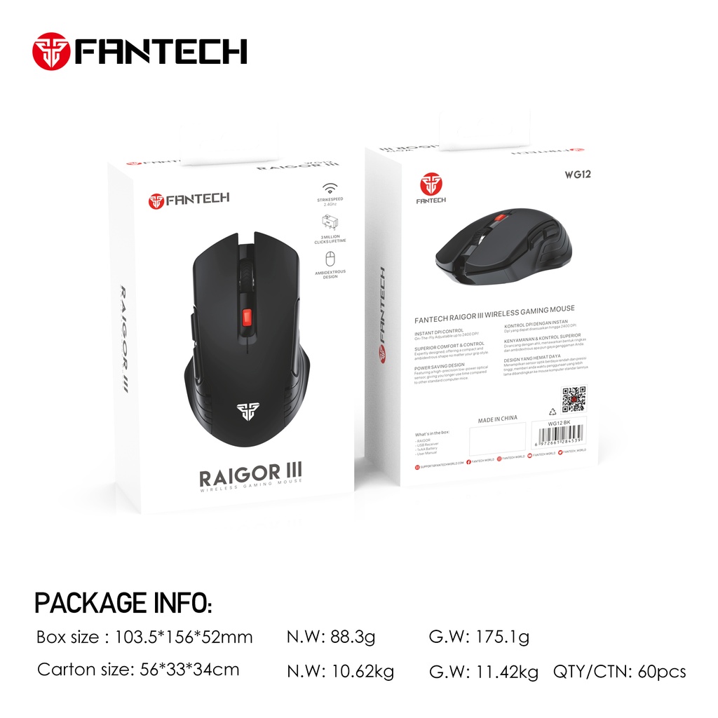 RAIGOR III WG12 WIRELESS MOUSE