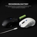 FANTECH RAIGOR IIII WG12RS Wireless 2.4Ghz Gaming Mouse With Rechargeable Battery Black-White