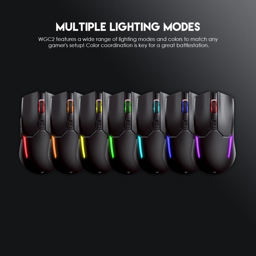 FANTECH VENOM II WGC2 VIBE EDITION Wireless 2.4Ghz Gaming Mouse With Rechargeable Battery Black-white