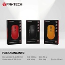 Fantech KANATA S WG9/WG9S | Wireless Gaming Mouse Black-red-yellow