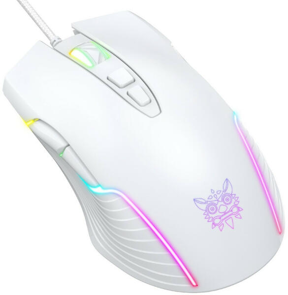 ONIKUMA CW905 RGB Gaming Mouse – 6400 DPI – 7 Programable Buttons white