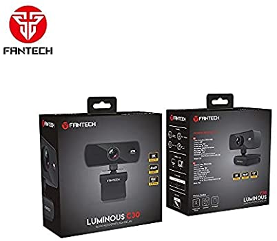 [Web-01-01] FANTECH LUMINOUS C30 QUAD HIGH DEF 1440P 2K QUAD HD USB Webcam with Built-in Microphone | WITH LENS COVER | for PC/MAC/LAPTOP