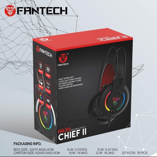 [HP-06-02] Fantech HG20 Captain 7.1 RGB Gaming Headphone