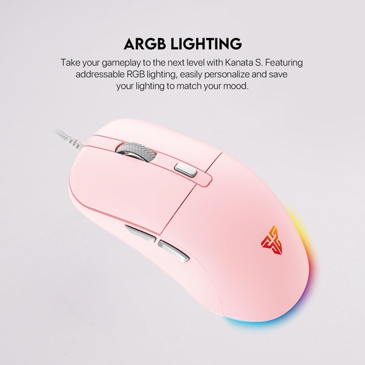 [MO-12-18] Fantech KANATA VX9S RGB Light 6D Wired Gaming Mouse (Pink)