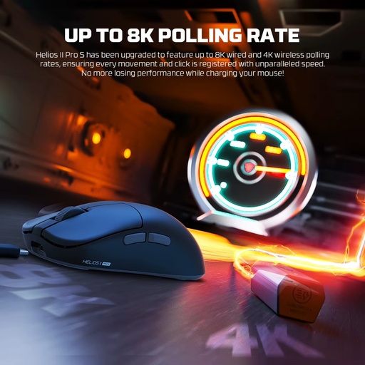 [MO-12-28] FANTECH HELIOS II PRO S XD3 4K 8K Wireless Gaming Mouse PAW3395 Gaming Nordic 52840 Ultralight Mice PC Gamer Accessories