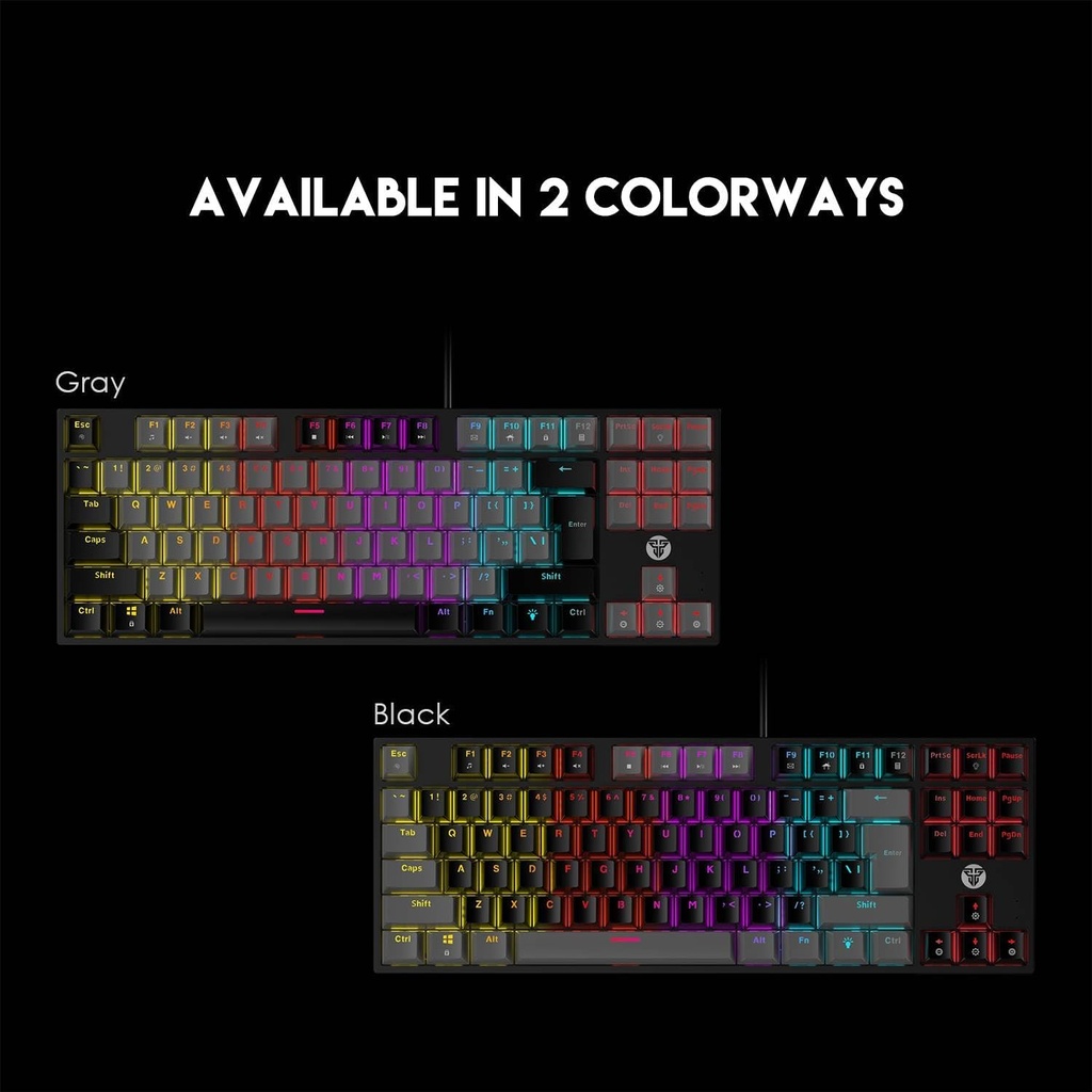 FANTECH MK876V2 ATOM87 RGB MECHANICAL KEYBOARD SUMI EDITION - GREY