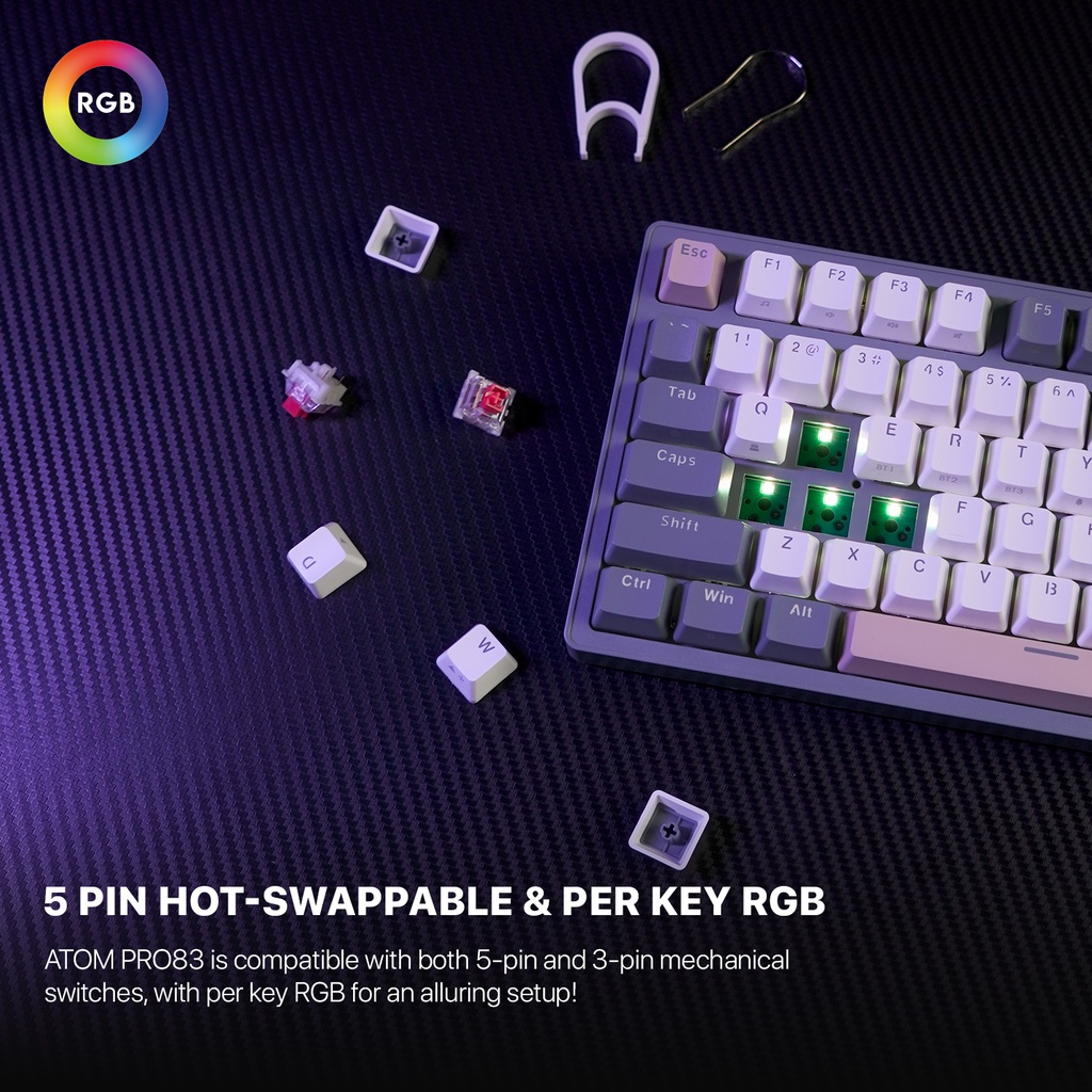 MK913 ATOM PRO83 MECHANICAL KEYBOARD STELLAR EDITION MERCURY