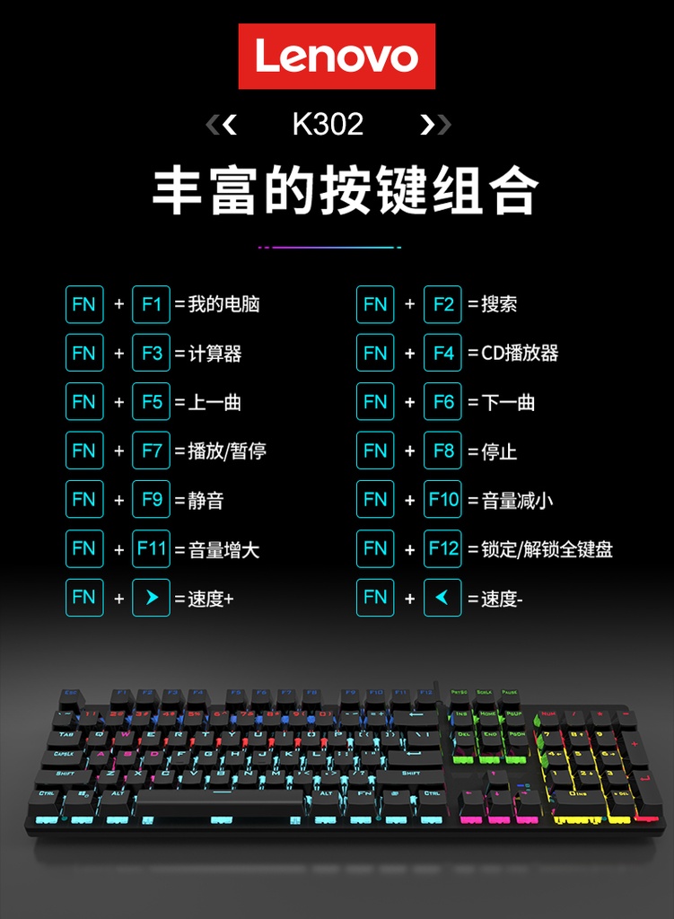 Lenovo K302 Mechanical keyboard USB
