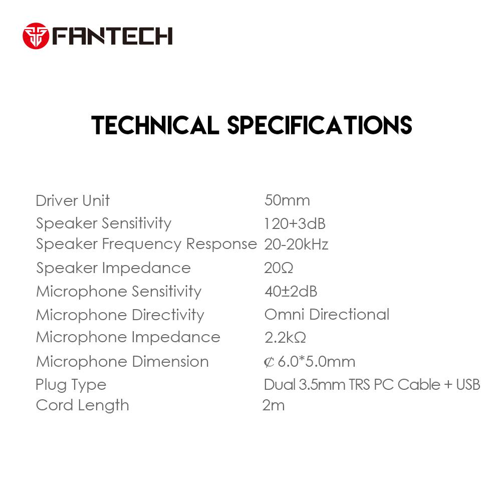 FANTECH HQ53 Flash Lightweight Wired Gaming Headset