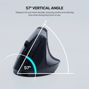 Fantech W195R and W195 GO Comfy Mouse Vertical Ergonomic Design Wireless & Bluetooth Connection Compact Mouse