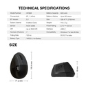 Fantech W195R and W195 GO Comfy Mouse Vertical Ergonomic Design Wireless & Bluetooth Connection Compact Mouse