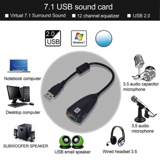 5H V2 7.1 External USB Sound Card