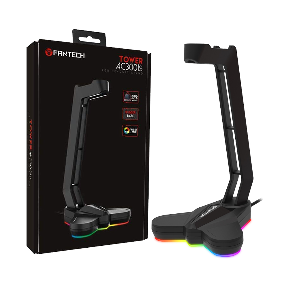 FANTECH TOWER AC3001S RGB Headset Stand RED - Rubber Feet