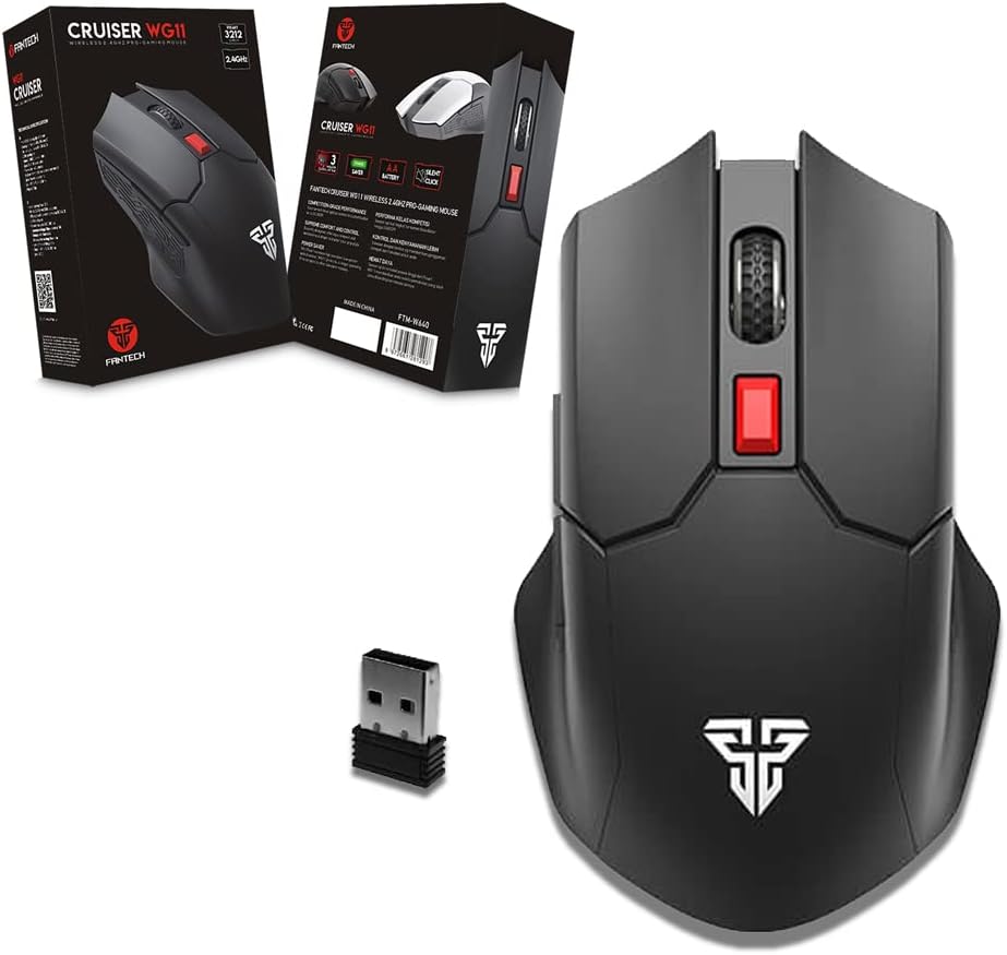 Fantech RAIGOR II WG11 WIRELESS 2.4GHZ PRO-GAMING MOUSE in Black- white