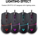 FANTECH CRYPTO VX7 Gaming Mouse  | Optical Sensor 8,000 DPI | 6 Programmable Buttons | 10 Million Clicks Lifetime | SOFTWARE SUPPORT Black