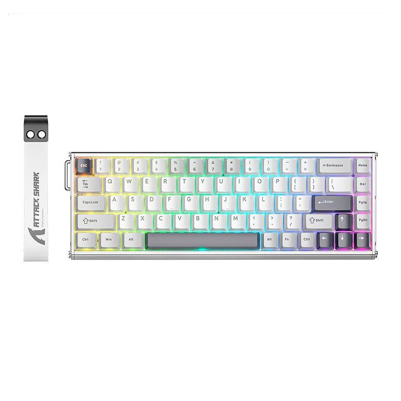 Attach shark X68MAX wired magnetic switch mechanical keyboard Starlight white