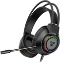 Fantech HG28 Gaming Headset, RGB 7.1 Surround Sound, Drivers 50mm, Black, HG28-BK