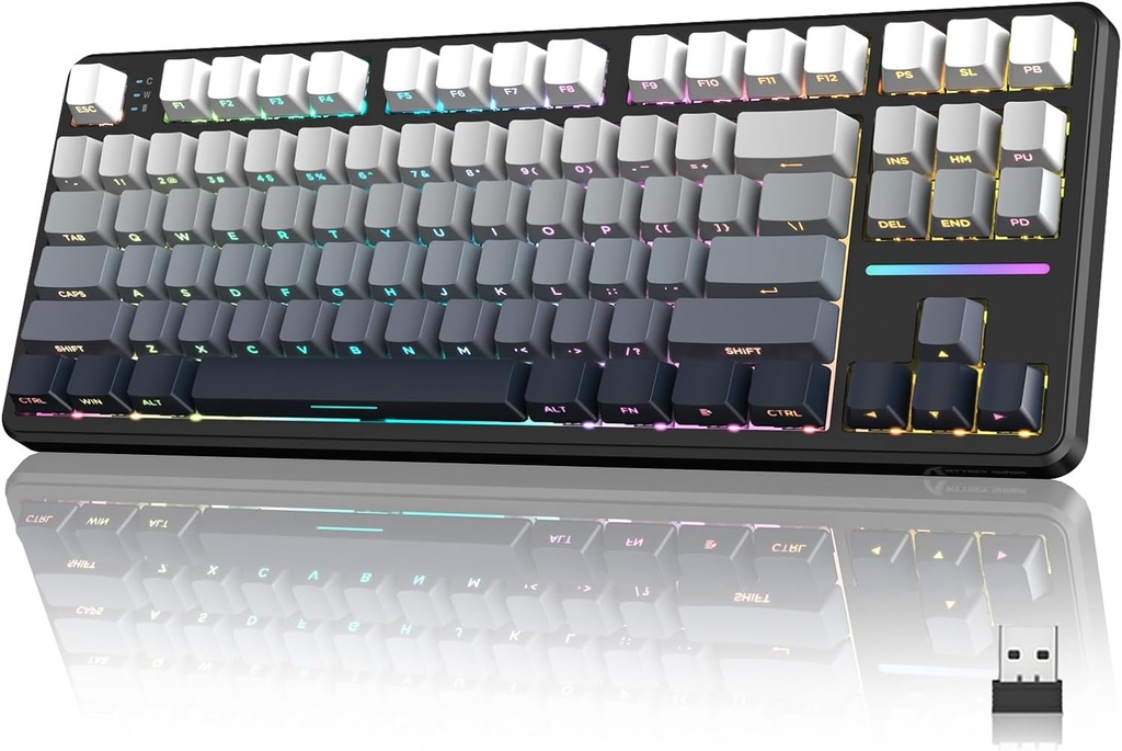 Attack Shark X87 Customized RGB Tri-mode Mechanical Keyboard Moonlit night
