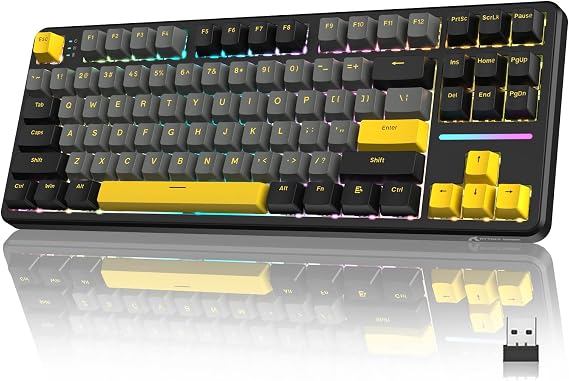 Attack Shark X87 Customized RGB Tri-mode Mechanical Keyboard Star Black