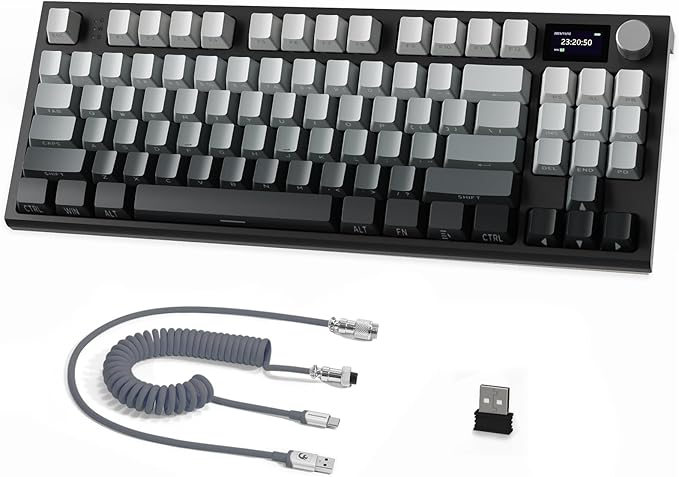 Attack Shark K86 Three mode RGB Display guest -made heat plug -in mechanical keyboard Moonlit night