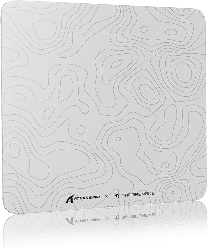 Attach Shark CM05 glass mouse pad white contour color