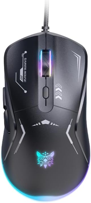ONIKUMA CW917 Gaming Mouse RGB – 3,600 DPI – 6 Programming Buttons | Black