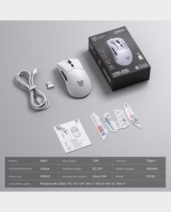 ONIKUMA DM01 12800DPI 2.4GHz + BT + Wired Tri-mode Gaming Mouse(white)