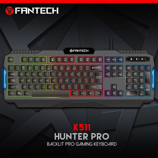 [KB-08-02] FANTECH K511 Hunter Pro Backlit Pro Gaming Keyboard