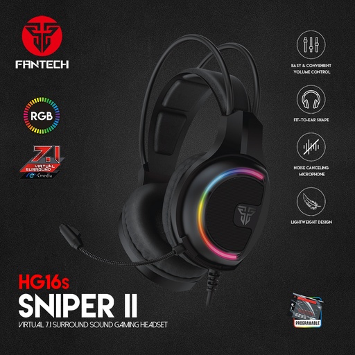 [HP-06-05] Fantech SNIPER  HG16s 7.1 RGB Gaming Headphone