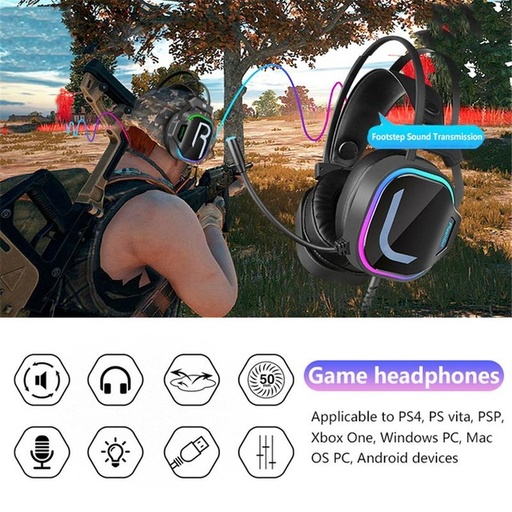 [HP-03-01] Flash tech v8 headphone gaming usb