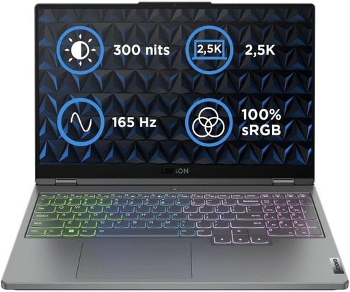 [LAP-02-02] Lenovo Gaming Laptop Legion 5 15IAH7 I7-12700H 16GB /1TBSSD/4GB/RTX-3050Ti/15.6"WQHD/165Hz/DOS/GREY -RGB/ENG