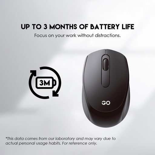 [MO-12-30] Fantech Go W603 Wireless Black Optical Mouse