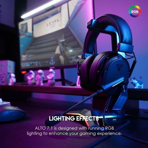 [HP-06-12] Fantech Alto 7.1 GH26 Gaming Headset, RGB, Drivers 50mm, Black, HG26-BK