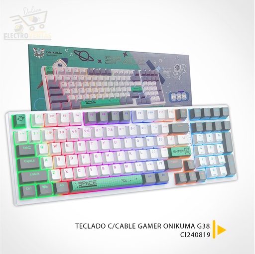 [KB-13-01] ONIKUMA G38 Three Color Wired Mechanical Keyboard, 98 Keys Gamer For PC Laptop