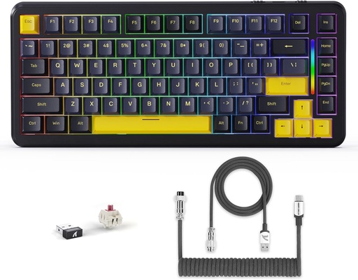 [KB-03-20] Attack Shark M86 Tri-mode RGB Keyboard The stars are black