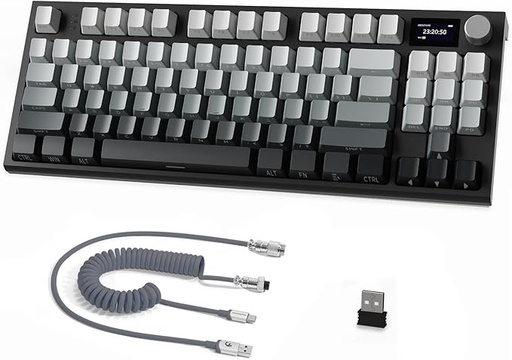 [KB-03-39] Attack Shark K86 Three mode RGB Display guest -made heat plug -in mechanical keyboard Moonlit night